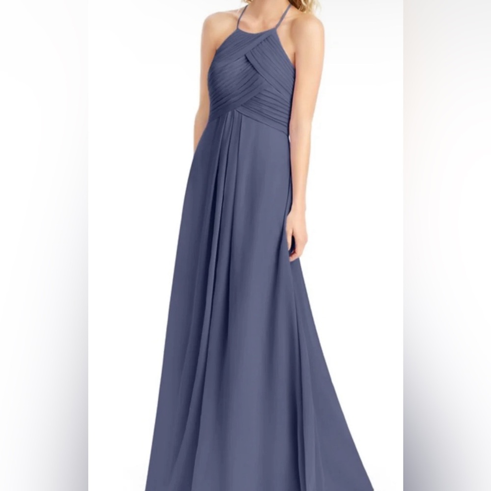 Azazie Elegant Blue Evening Gown